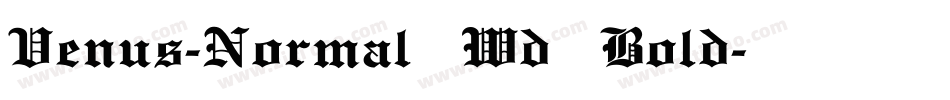 Venus-Normal Wd Bold字体转换
